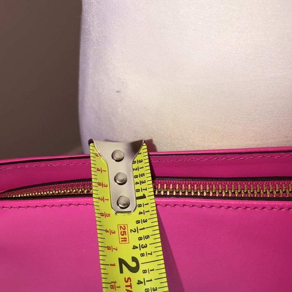 KATE SPADE Hot Pink and Orange Top Zipper Closure Crossbody Bag or Clutch - Picture 4 of 15